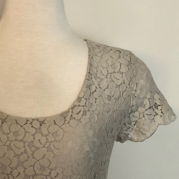 Like-New Grey Lace Talula/Aritzia 'Betsey' Top - Picture 4 of 13